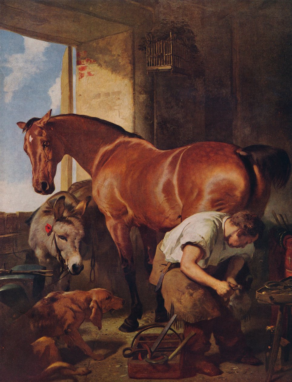 Podkuwanie, 1844, 1938 autorstwa Edwin Landseer