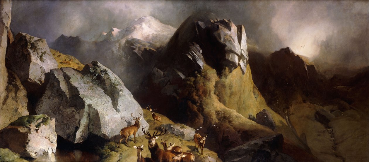 Przełęcz Jelenia, ok.1852 autorstwa Edwin Landseer