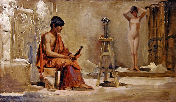 Model artysty autorstwa Edwin Longsden Long