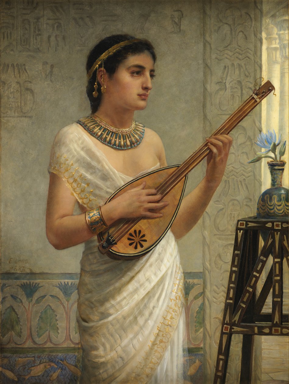Grający na mandolinie, 1886 autorstwa Edwin Longsden Long