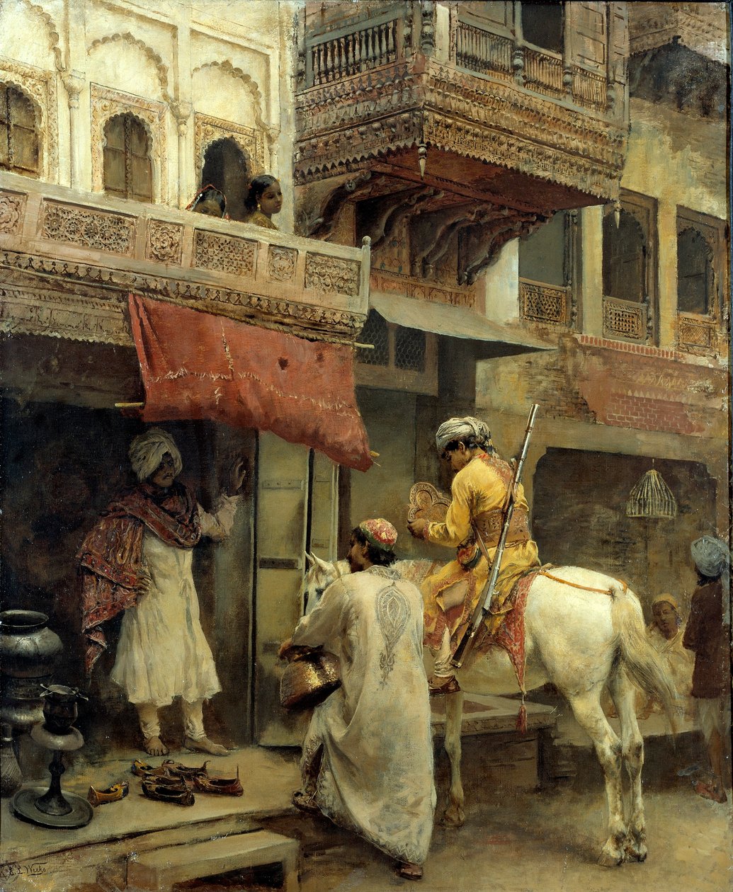 Scena uliczna w Indiach autorstwa Edwin Lord Weeks