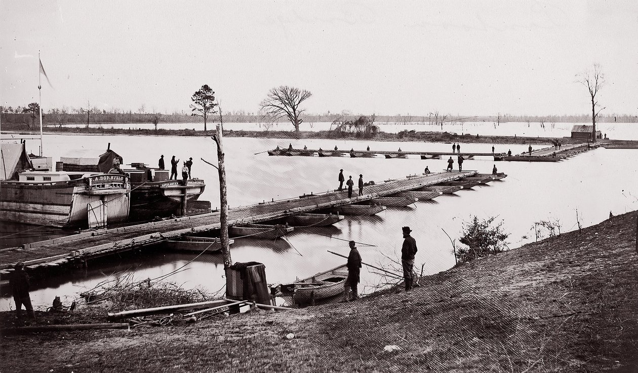Most Pontonowy, 1861-65. autorstwa Egbert Guy Fowx