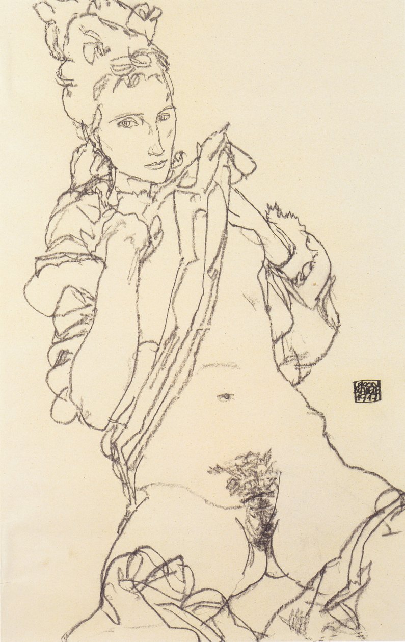 Akt kobiecy autorstwa Egon Schiele