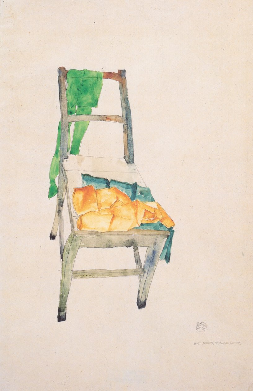 Dwie moje chusteczki - 21-4-1912 autorstwa Egon Schiele