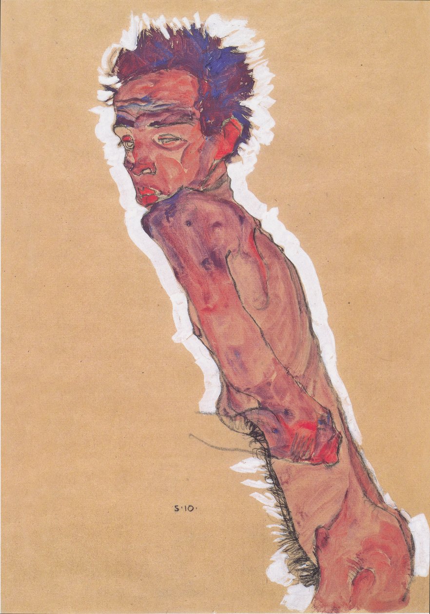Autoportret nago autorstwa Egon Schiele