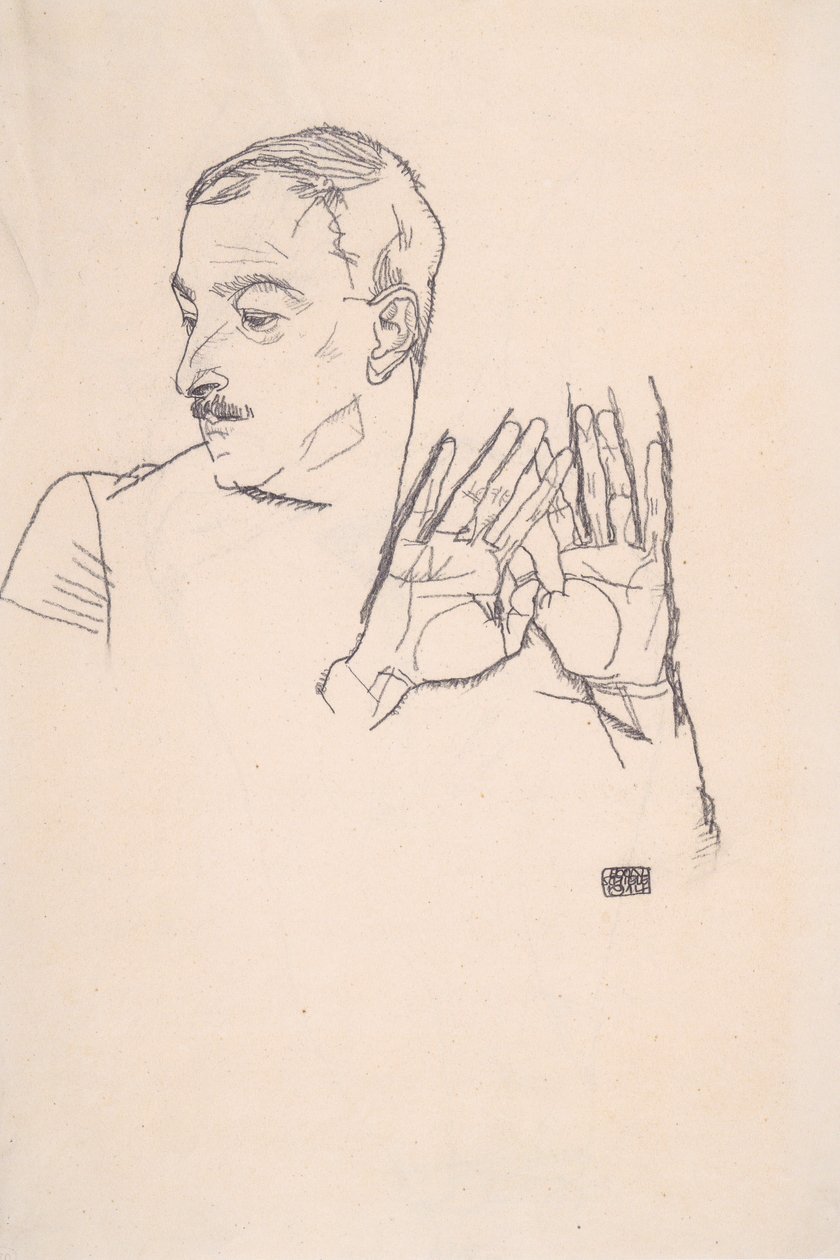 Portret Arthura Roesslera autorstwa Egon Schiele