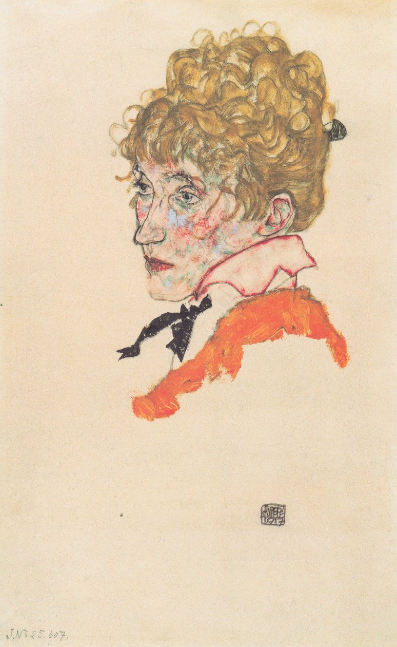 Portret Edith Schiele autorstwa Egon Schiele