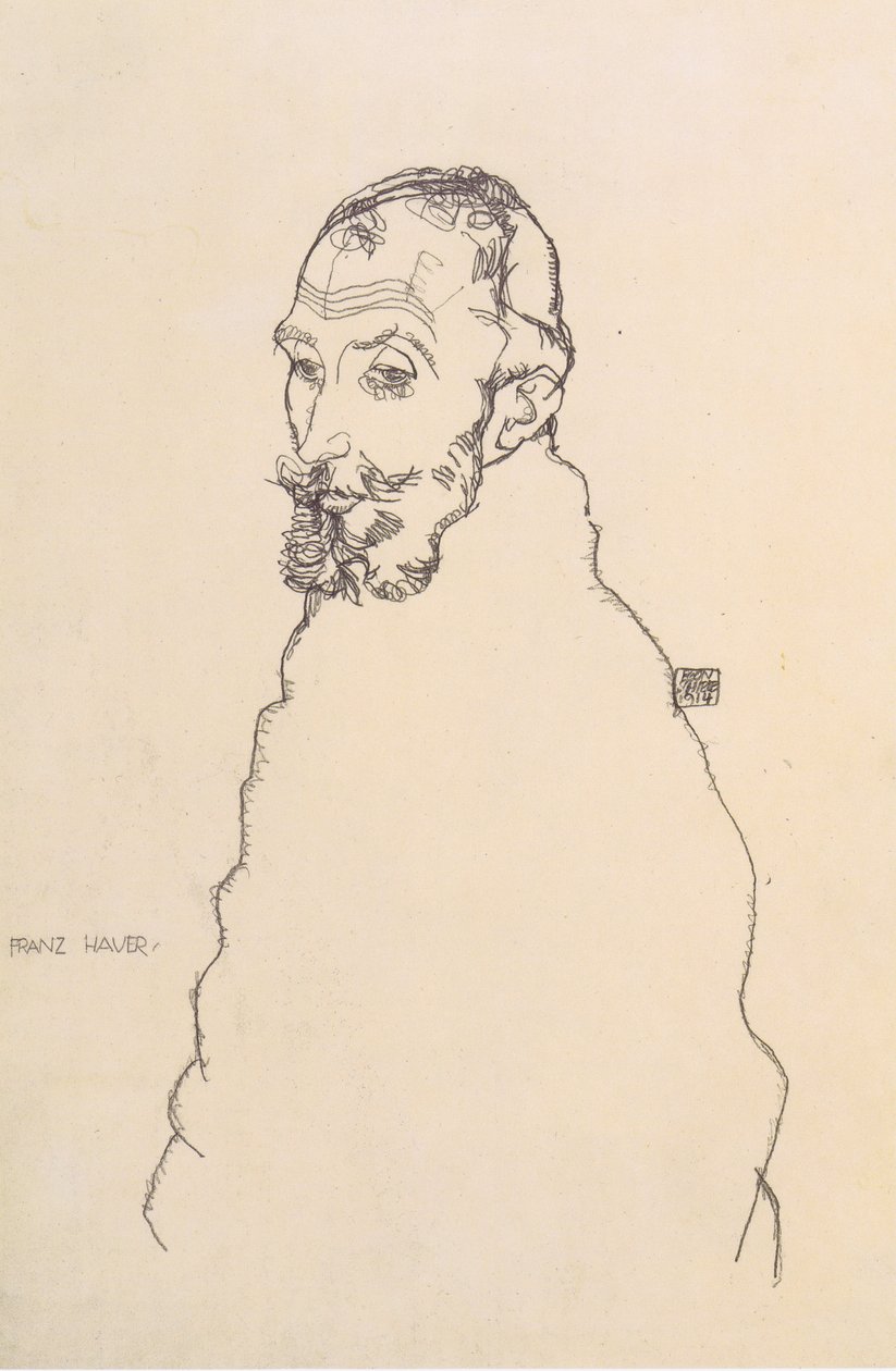 Portret Franza Hauera autorstwa Egon Schiele