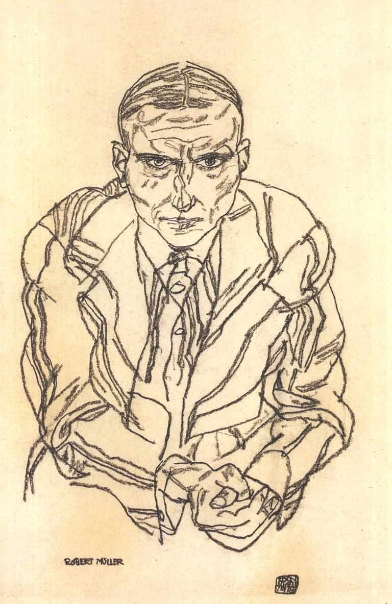 Portret Roberta Müllera autorstwa Egon Schiele