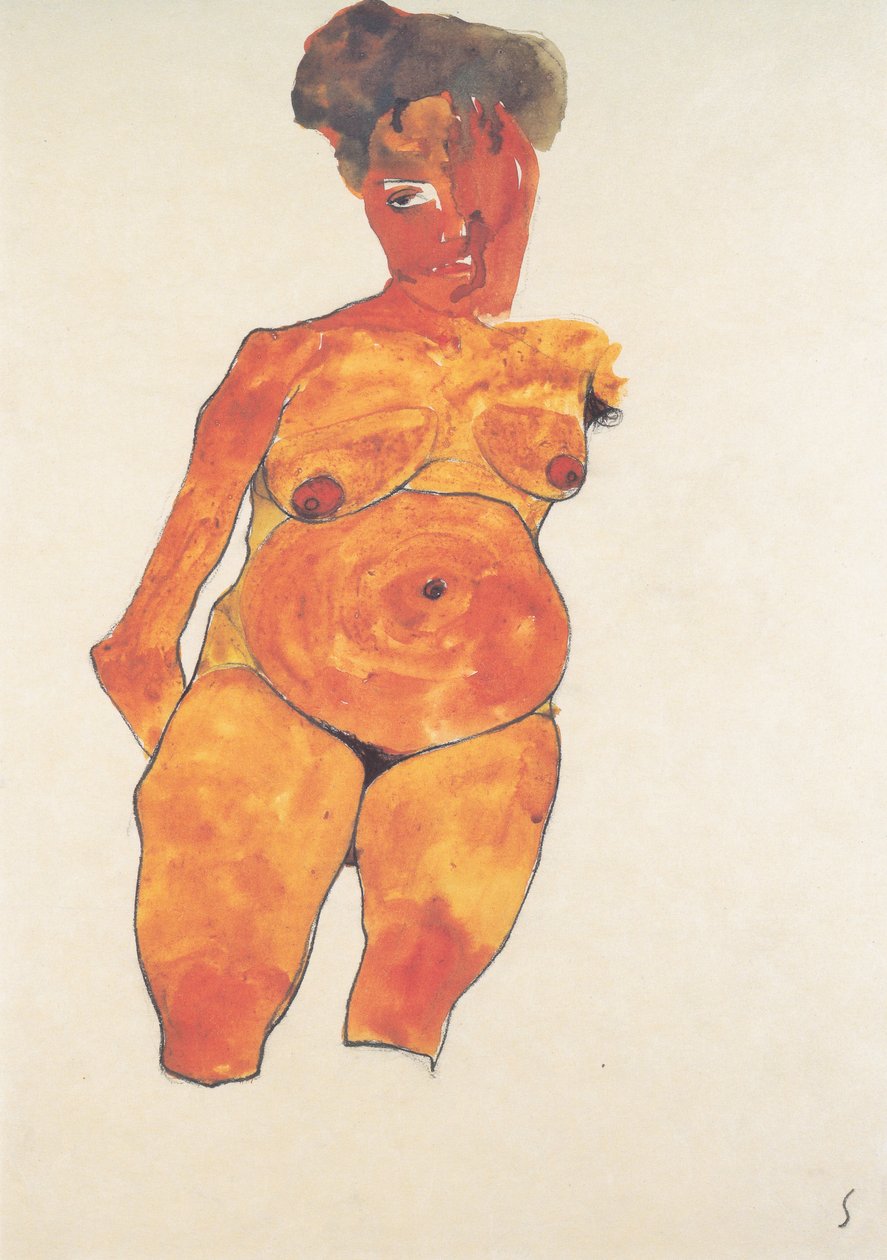 Portret kobiety w ciąży autorstwa Egon Schiele