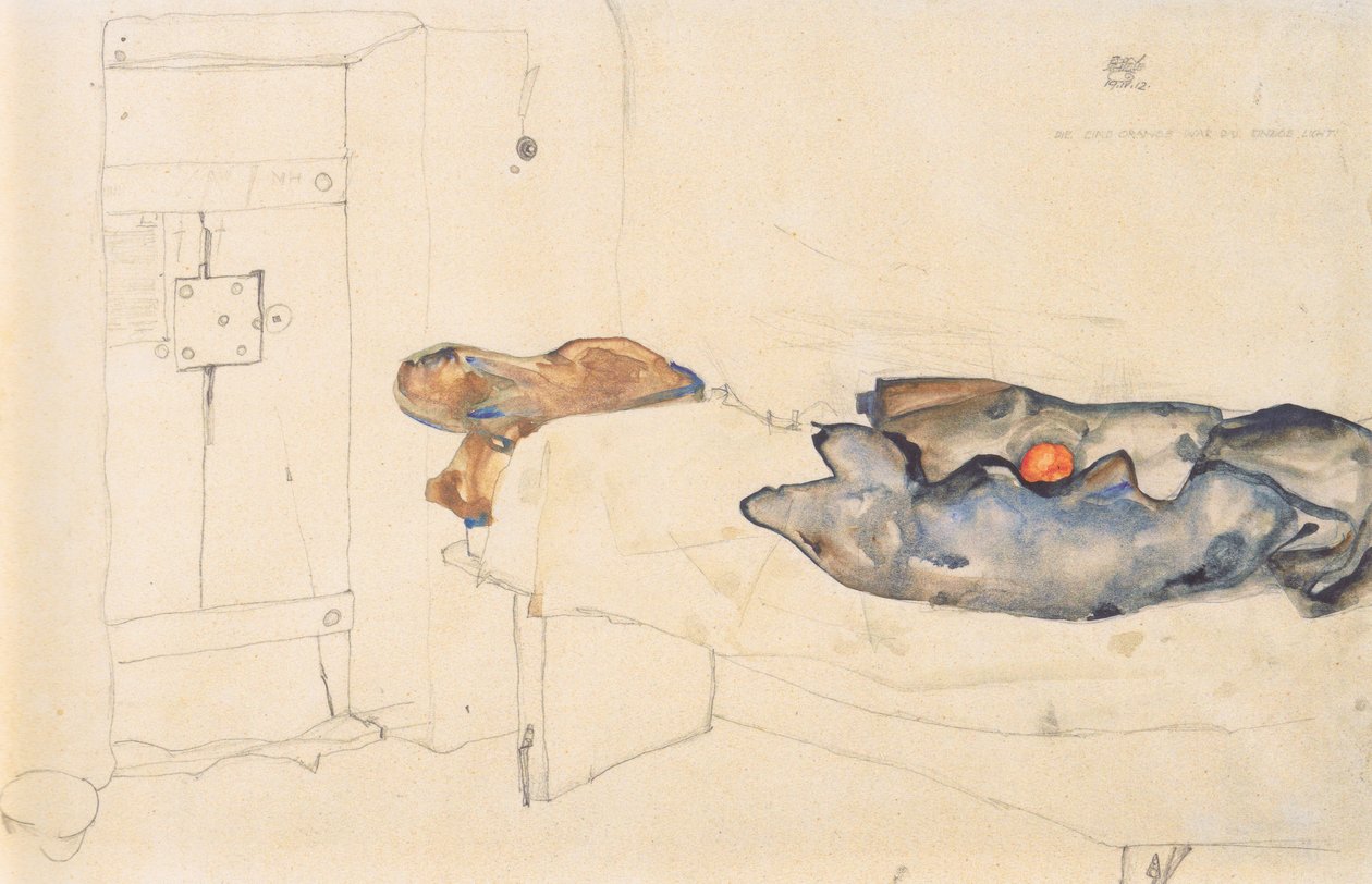 Jedna pomarańcza była jedynym światłem autorstwa Egon Schiele