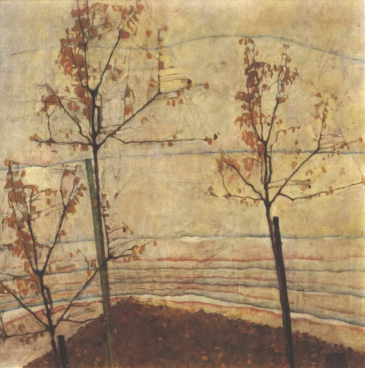 Jesienne drzewa autorstwa Egon Schiele