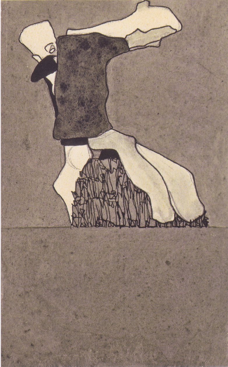 Kompozycja z dwiema postaciami autorstwa Egon Schiele