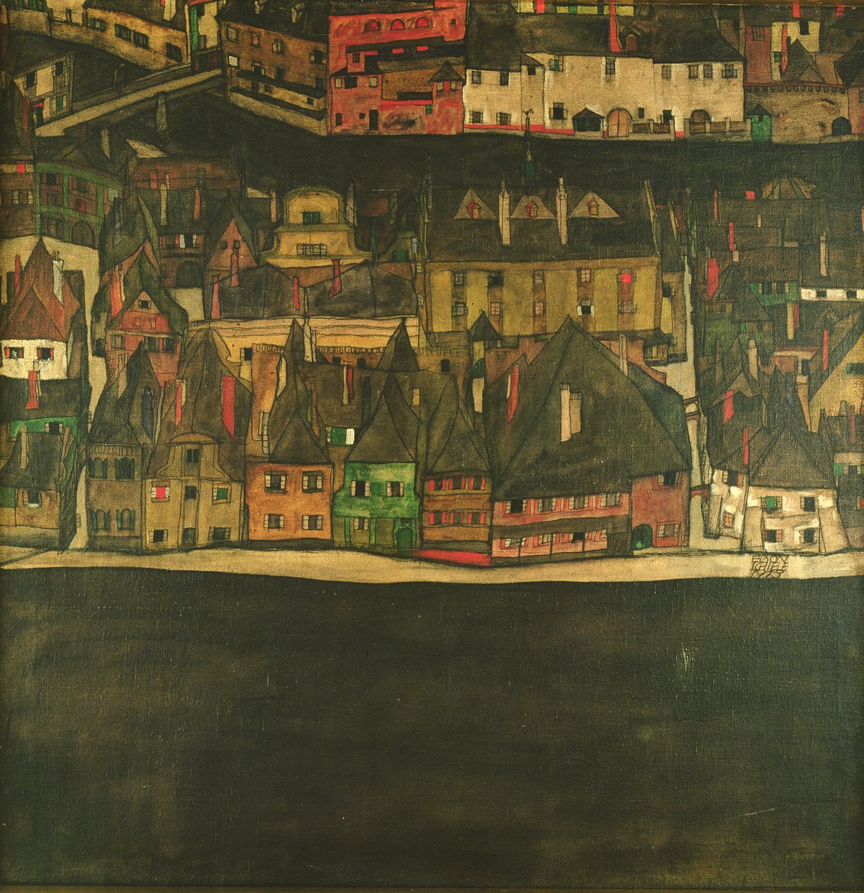 Krumau nad Molde, Małe Miasto autorstwa Egon Schiele