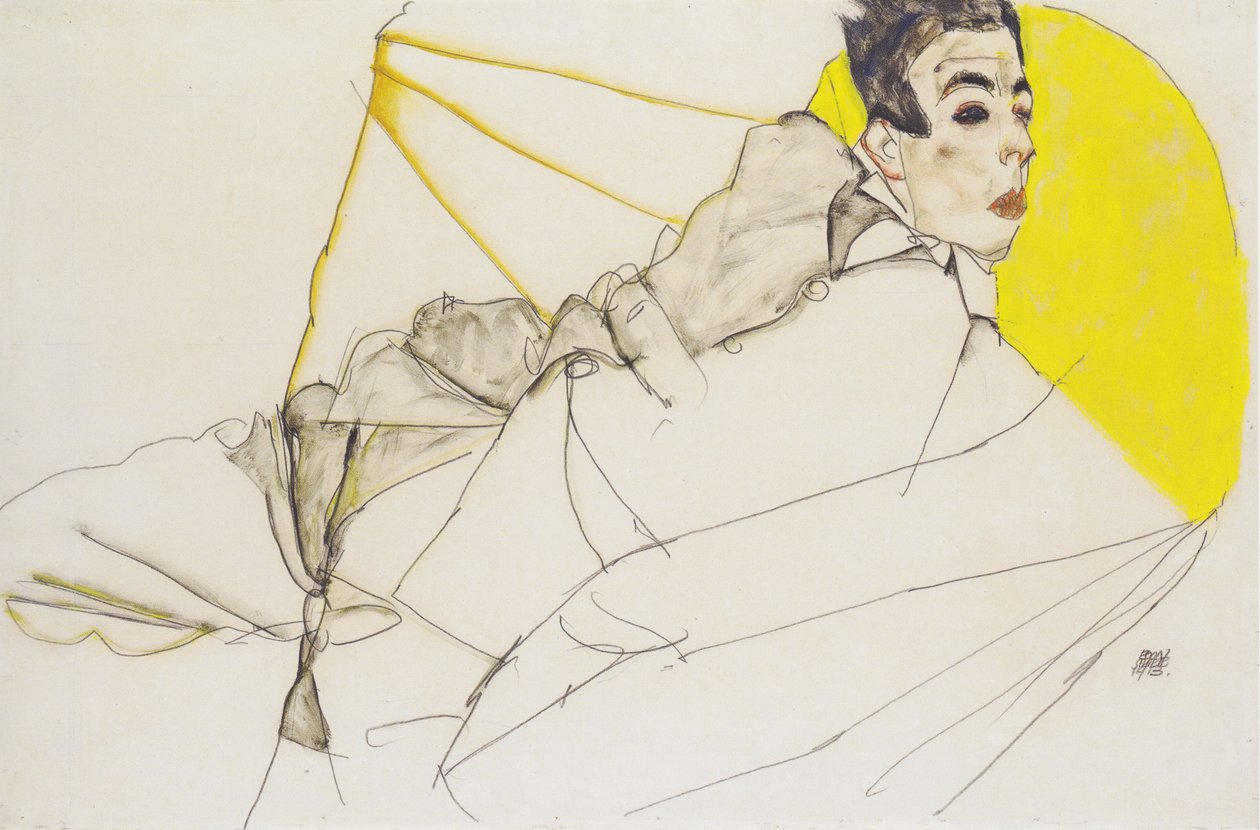 Leżący chłopiec (Erich Lederer) autorstwa Egon Schiele