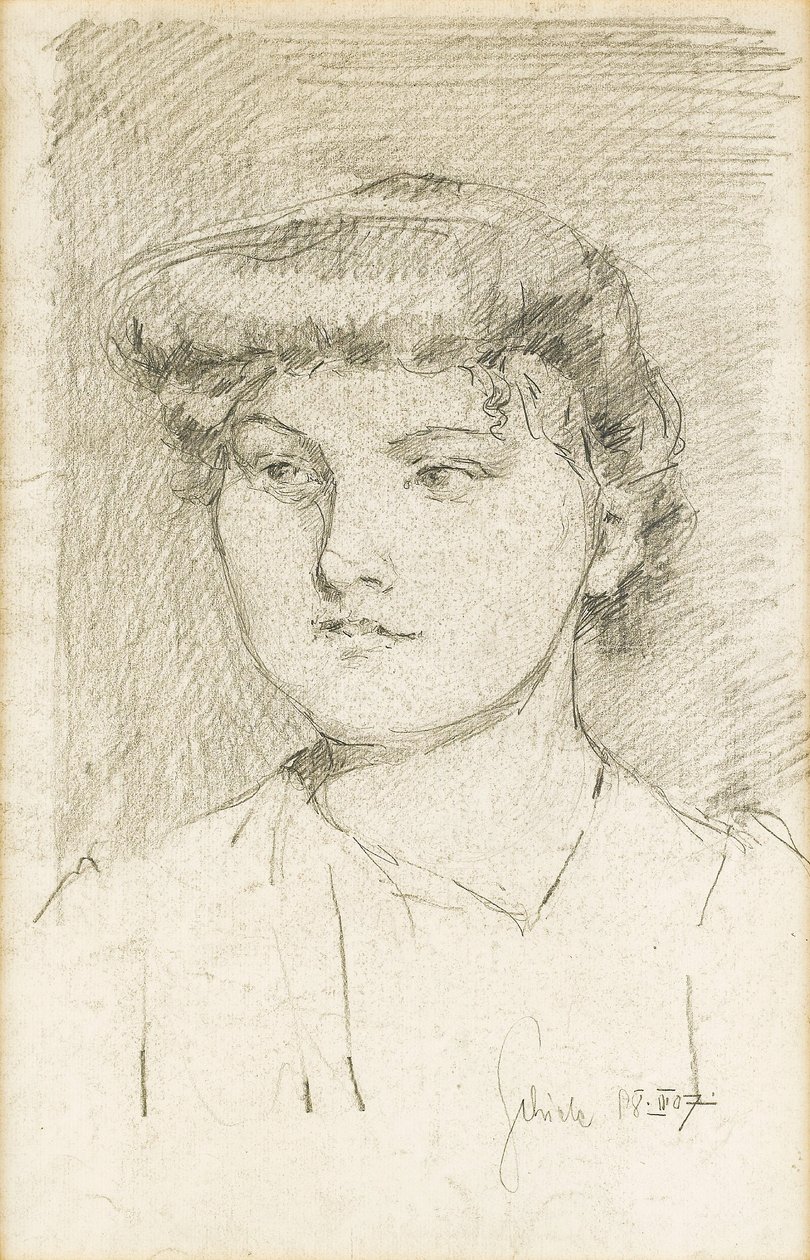 Portret młodej dziewczyny autorstwa Egon Schiele