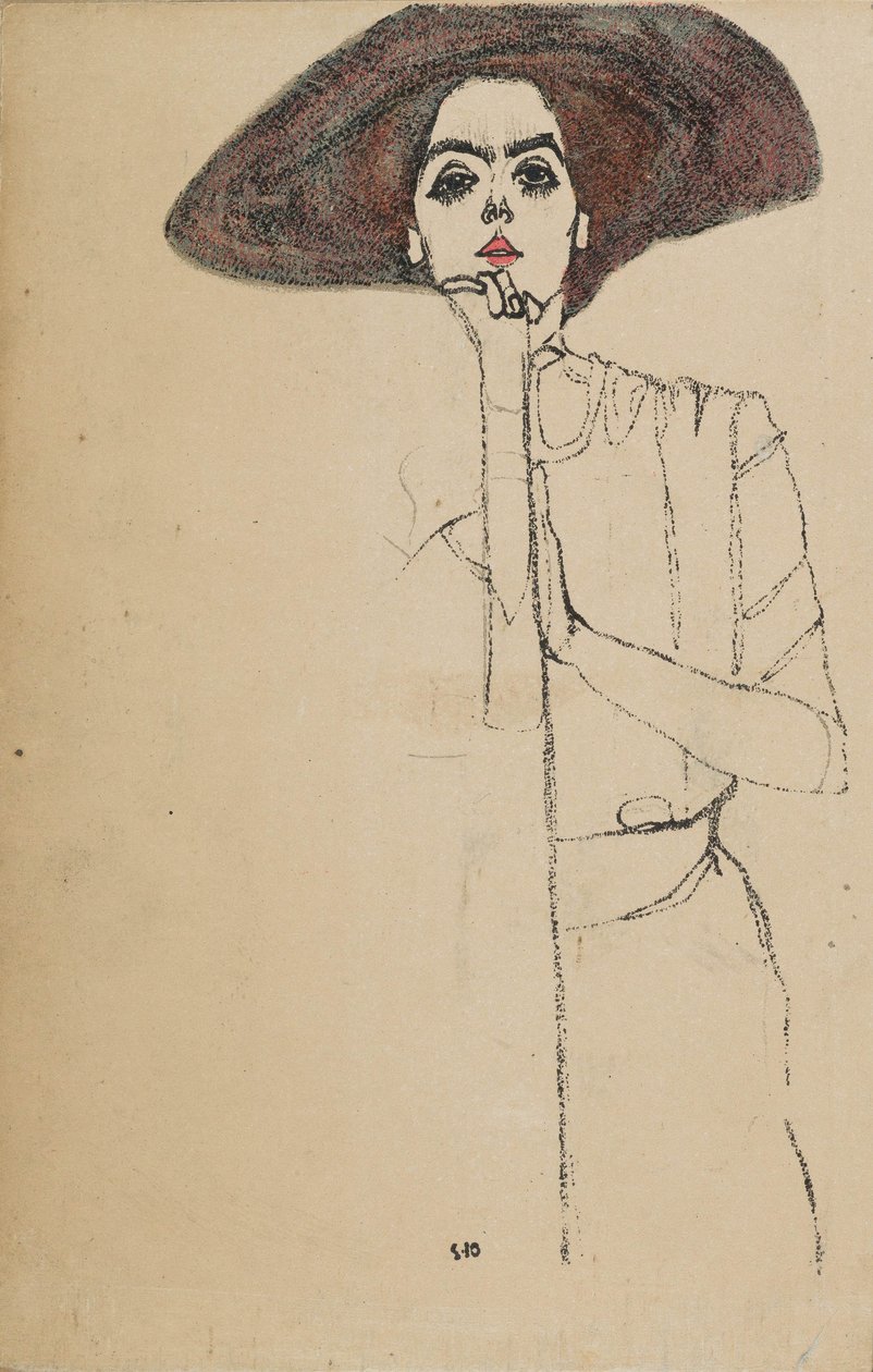 Portret kobiety, 1910 autorstwa Egon Schiele