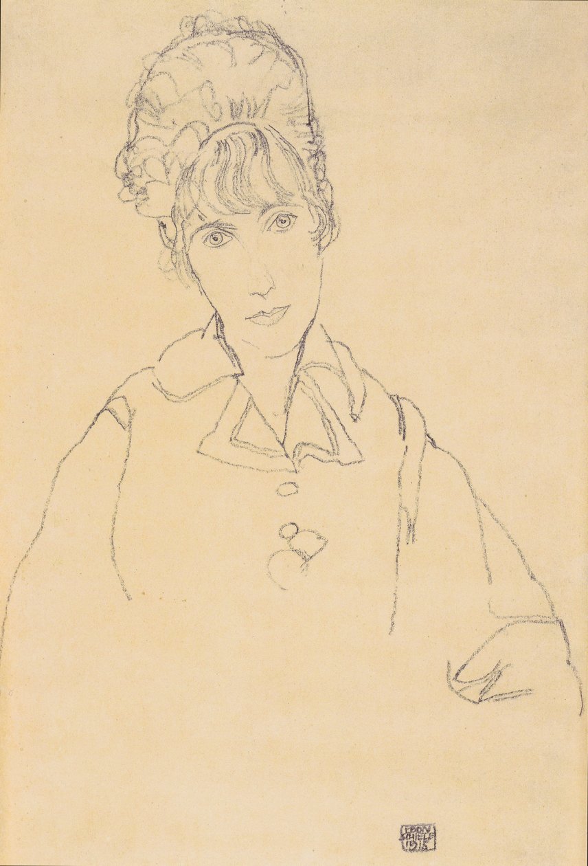 Portret Edith Schiele autorstwa Egon Schiele