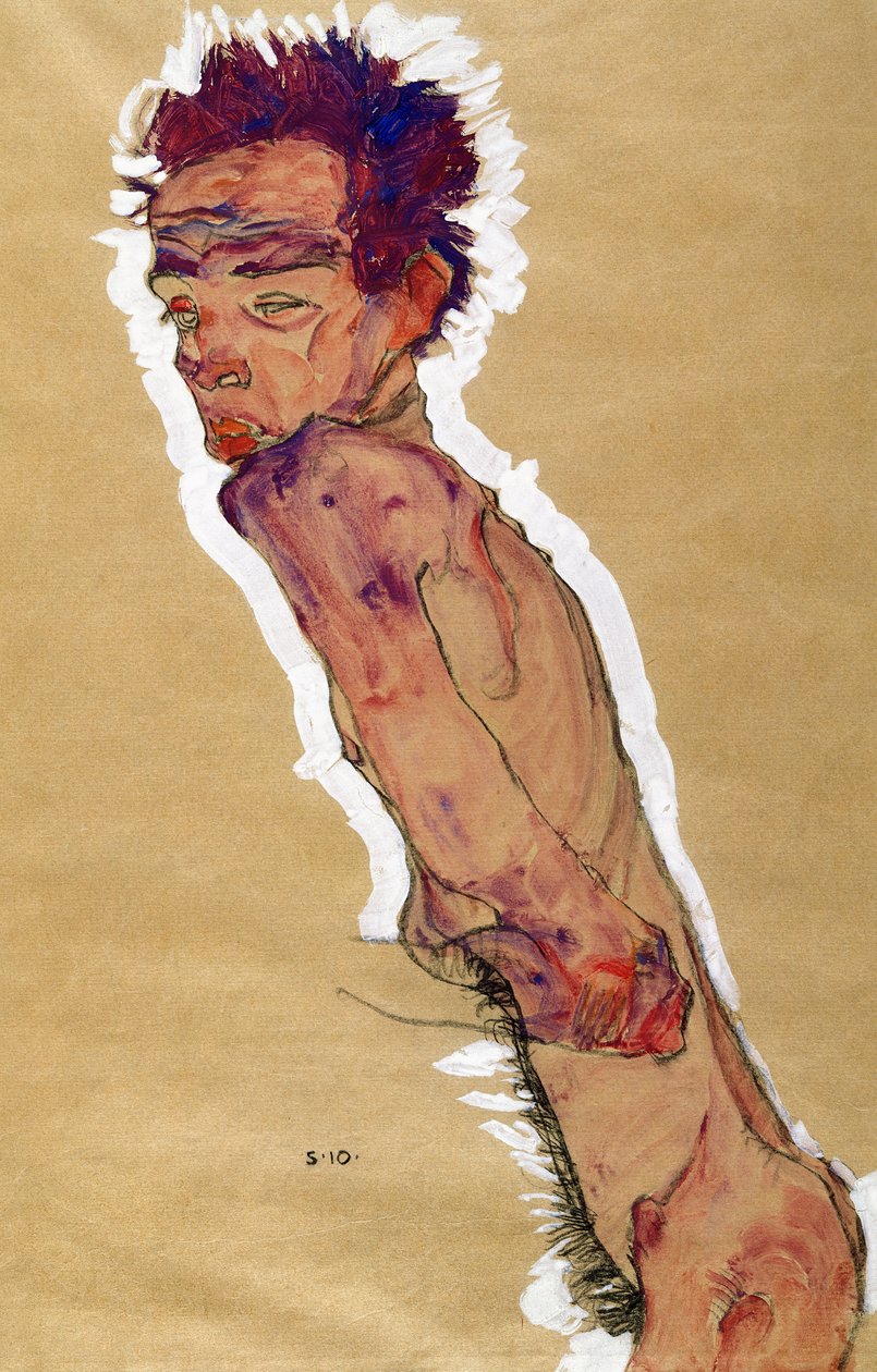 Autoportret nago, 1910 autorstwa Egon Schiele