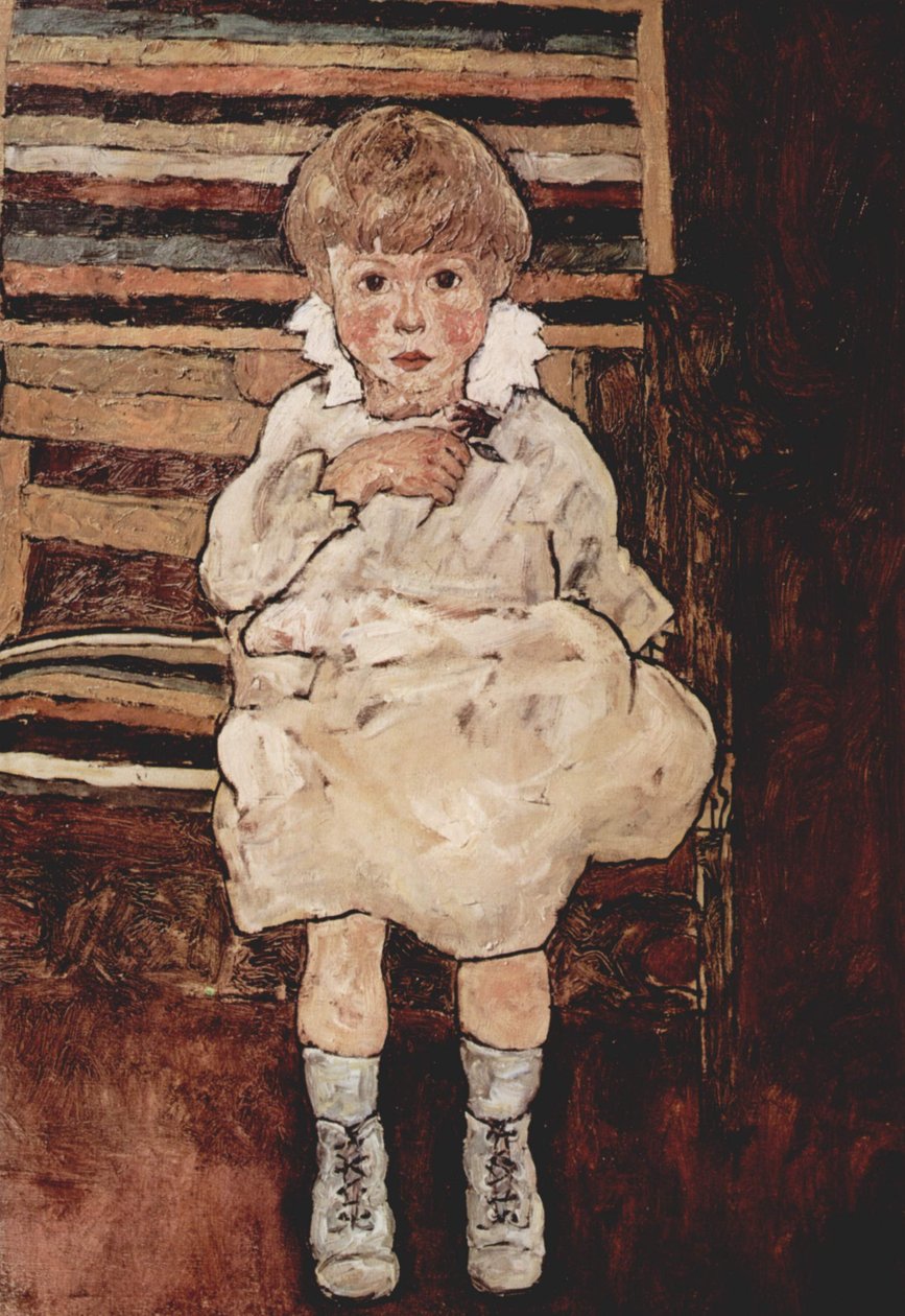 Siedzące dziecko autorstwa Egon Schiele