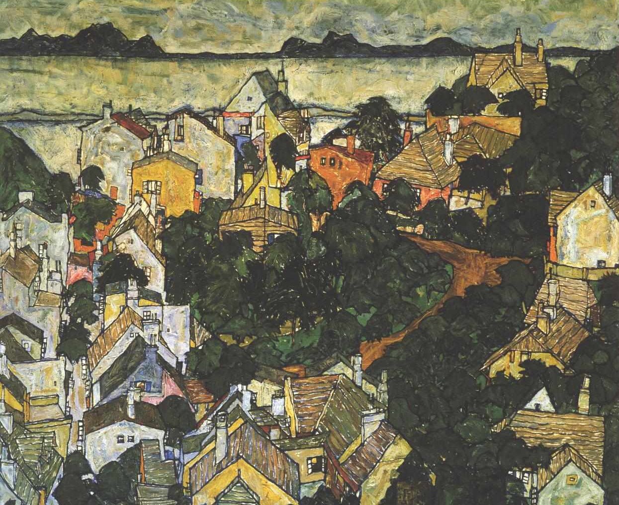 Letni krajobraz autorstwa Egon Schiele