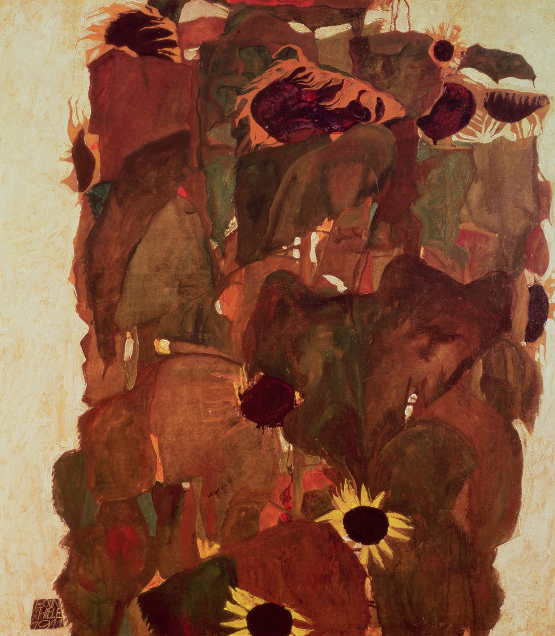 Słoneczniki II, 1911 autorstwa Egon Schiele