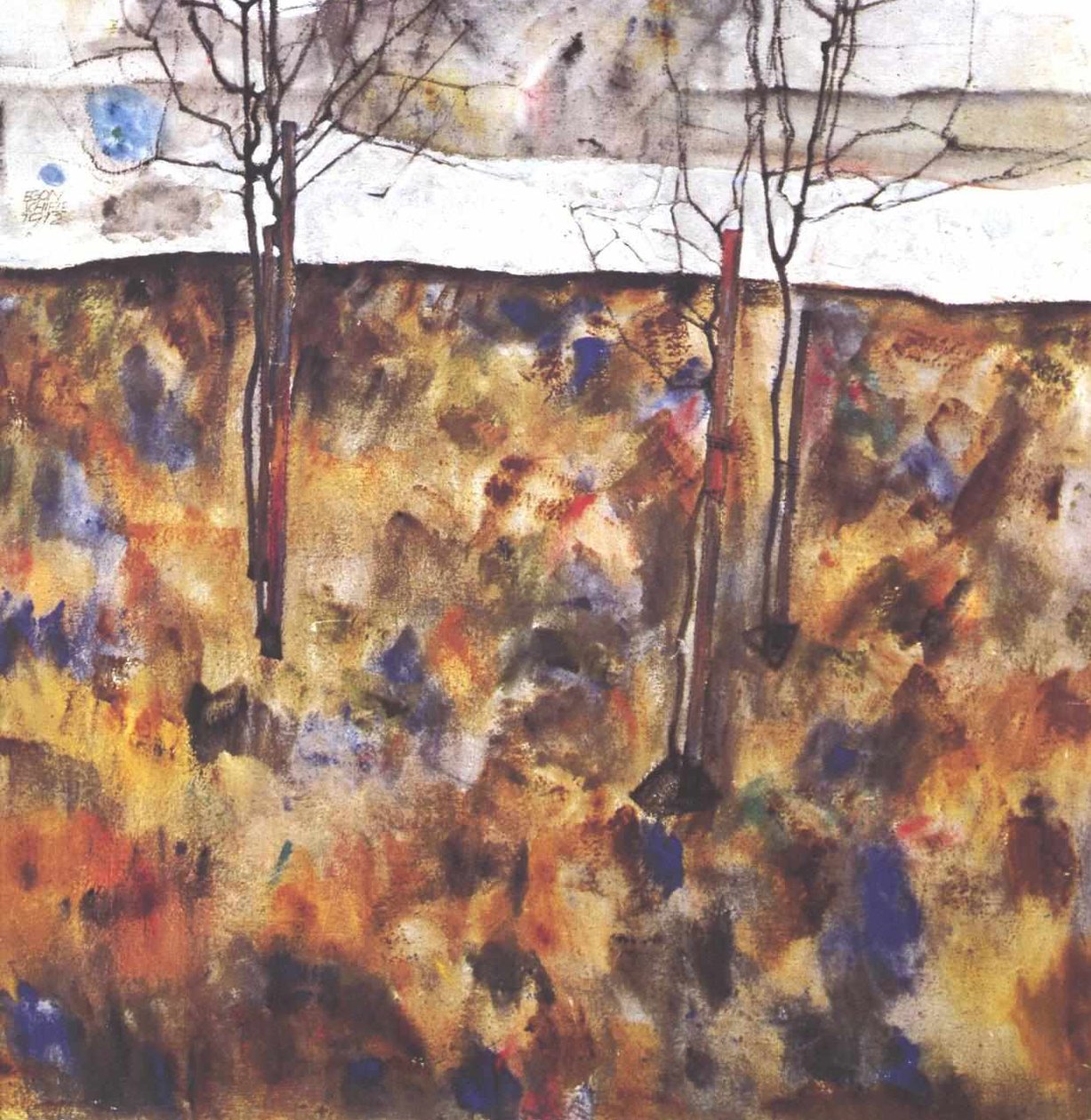 Drzewa zimowe autorstwa Egon Schiele