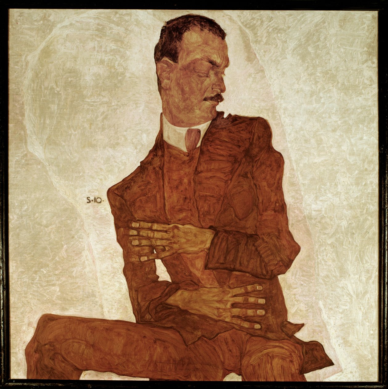 Bildnis Arthur Roessler ... (obraz na płótnie) autorstwa Egon Schiele