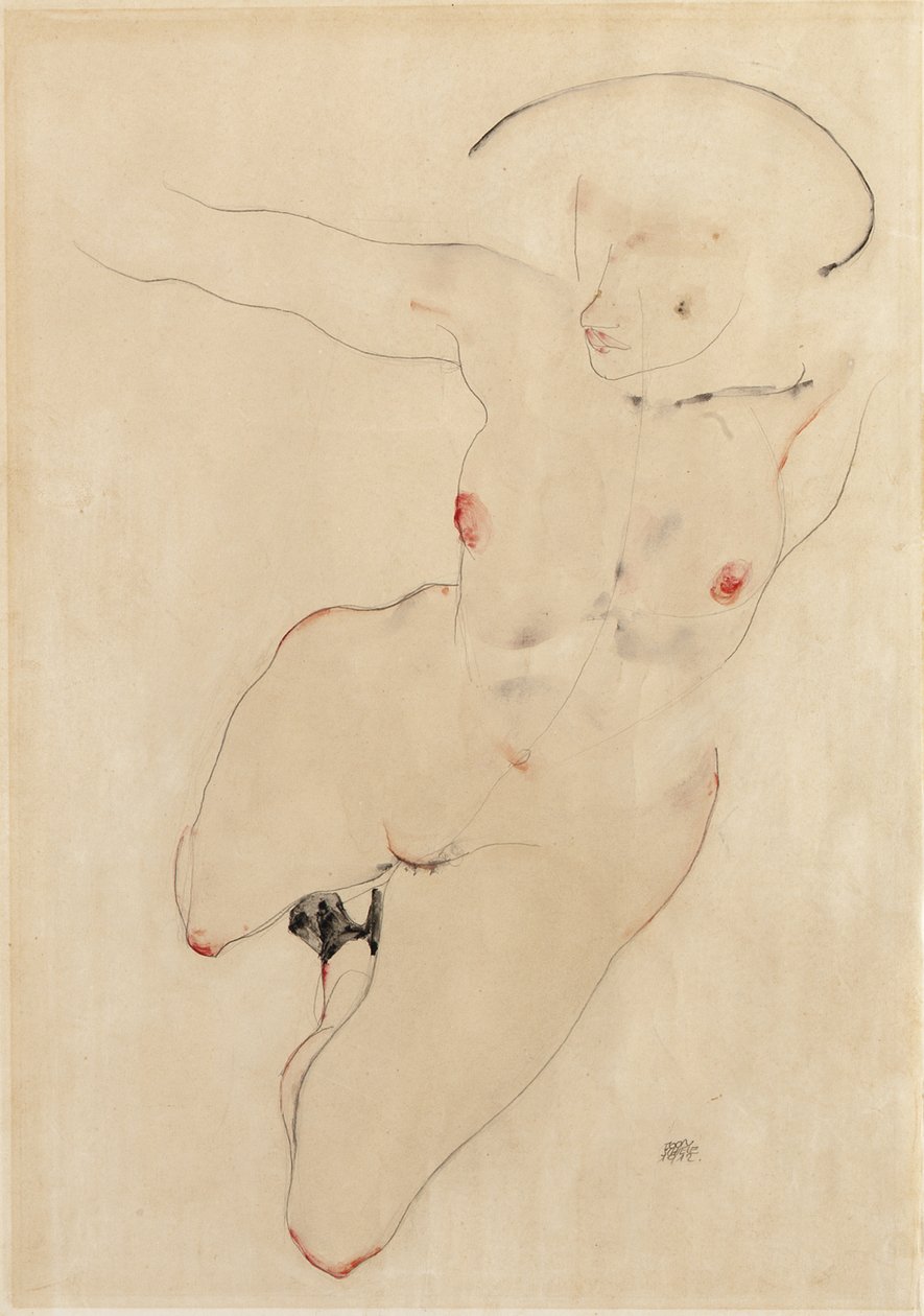 Akt kobiecy, 1912 autorstwa Egon Schiele