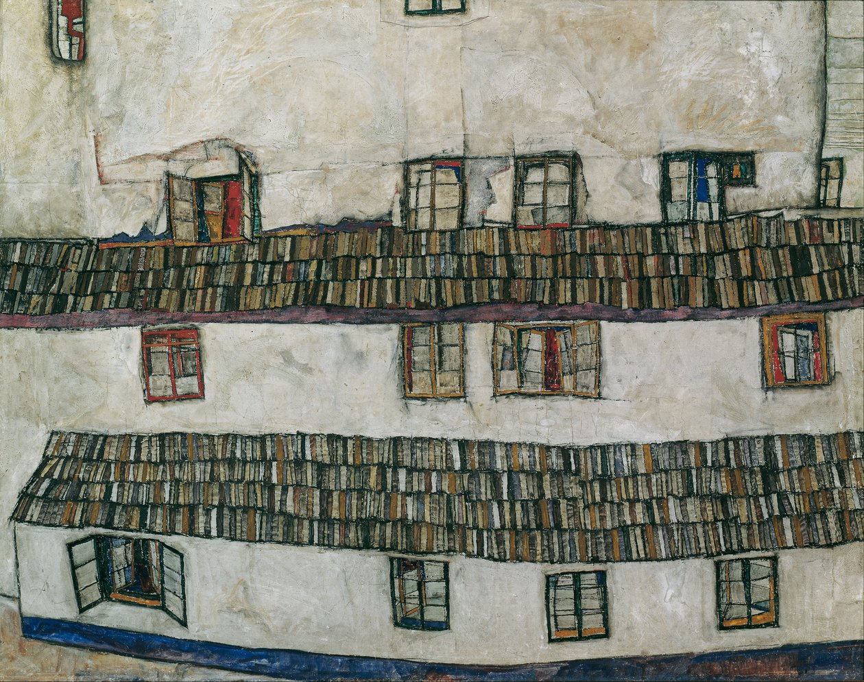 ściana domu (okno) autorstwa Egon Schiele