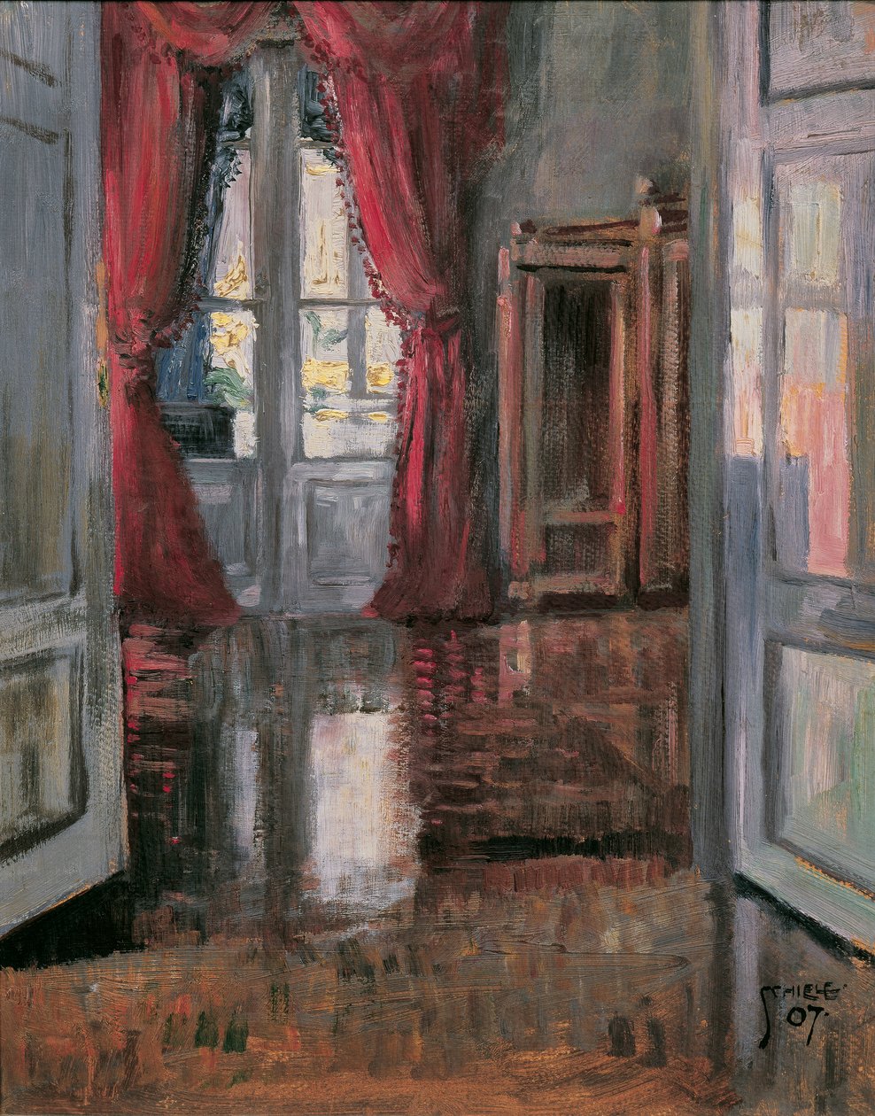 Wnętrze autorstwa Egon Schiele
