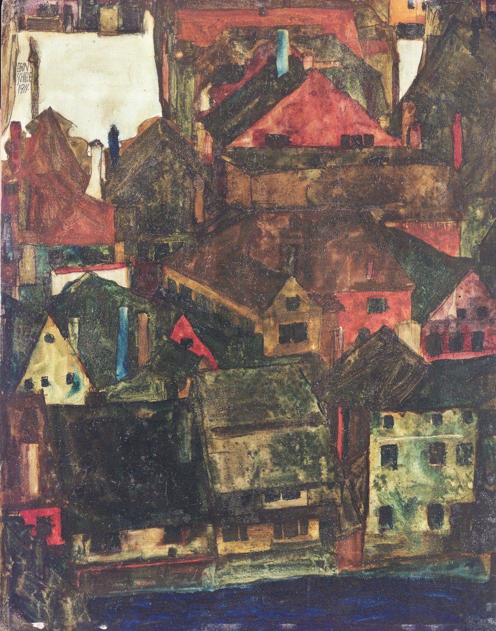 Krumau, 1911 autorstwa Egon Schiele