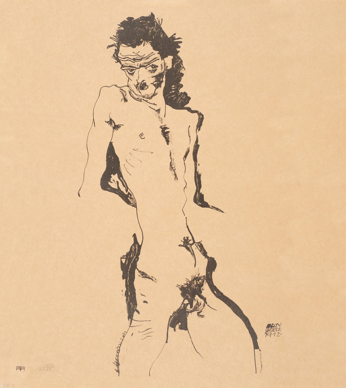 Autoportret męski nago, 1912. autorstwa Egon Schiele