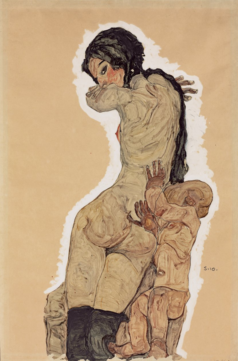 Matka i dziecko; matka i dziecko autorstwa Egon Schiele