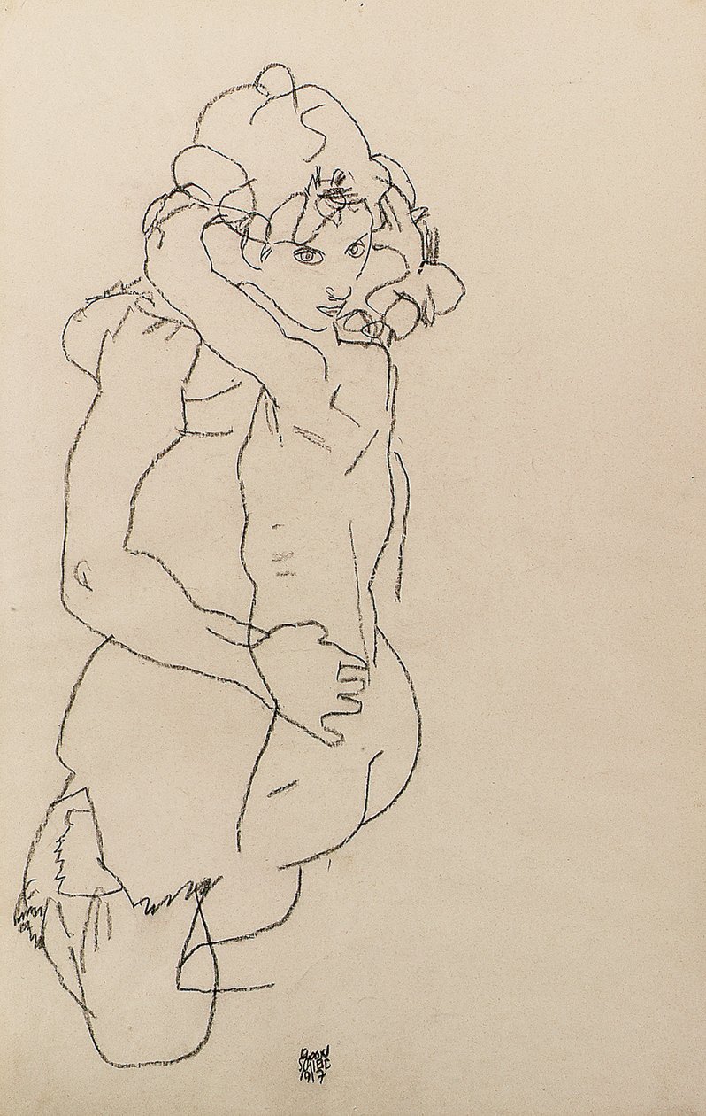 Matka i dziecko autorstwa Egon Schiele