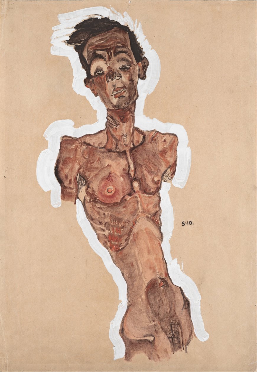 Autoportret nagi, 1910 autorstwa Egon Schiele
