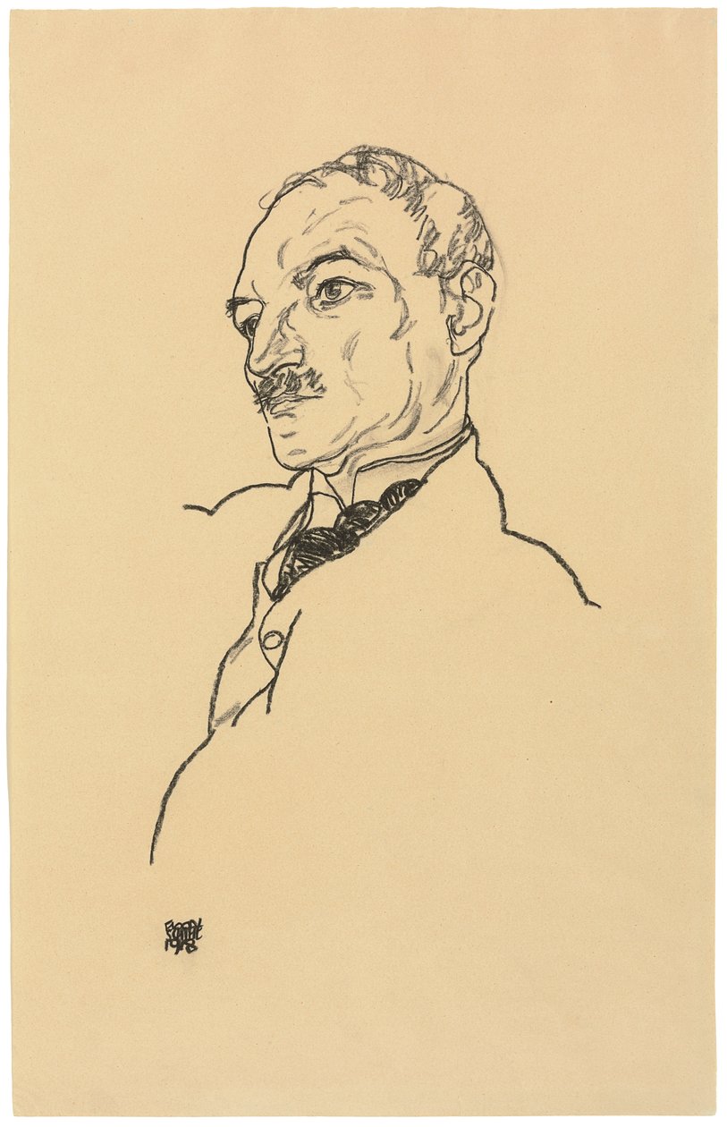 Portret Augusta Lederera autorstwa Egon Schiele