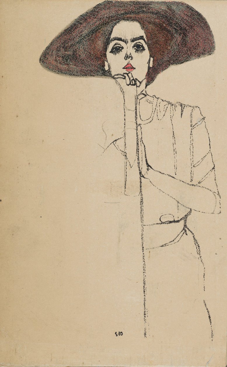 Portret kobiety, 1910. autorstwa Egon Schiele