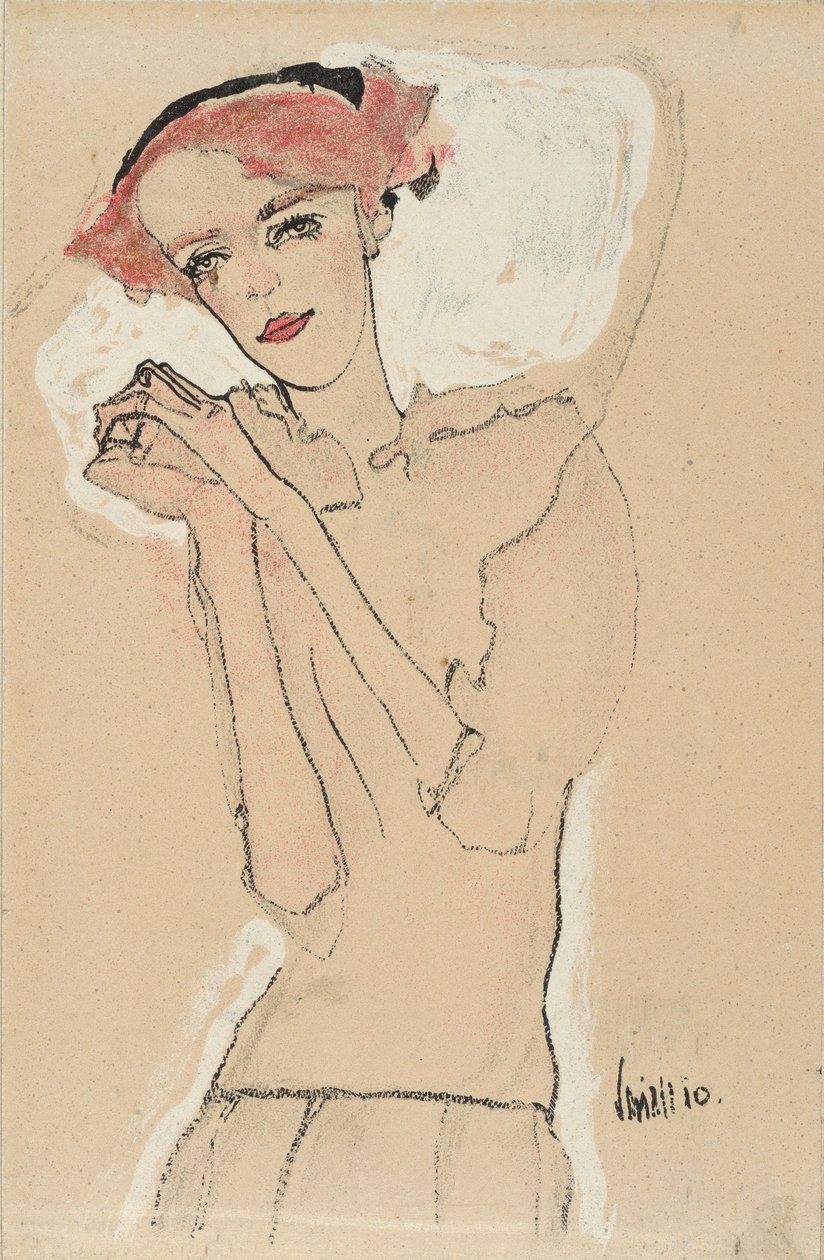 Portret kobiety, 1910. autorstwa Egon Schiele