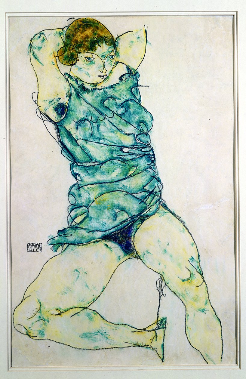 Leżąca dziewczyna autorstwa Egon Schiele