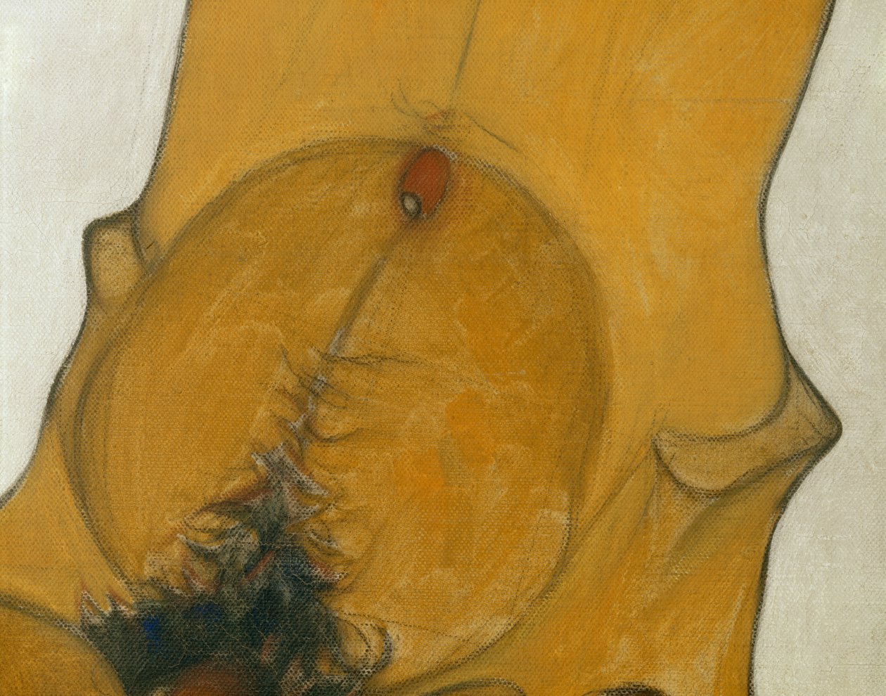 Sitzender Männerakt ... (olej i akwarela na płótnie) autorstwa Egon Schiele