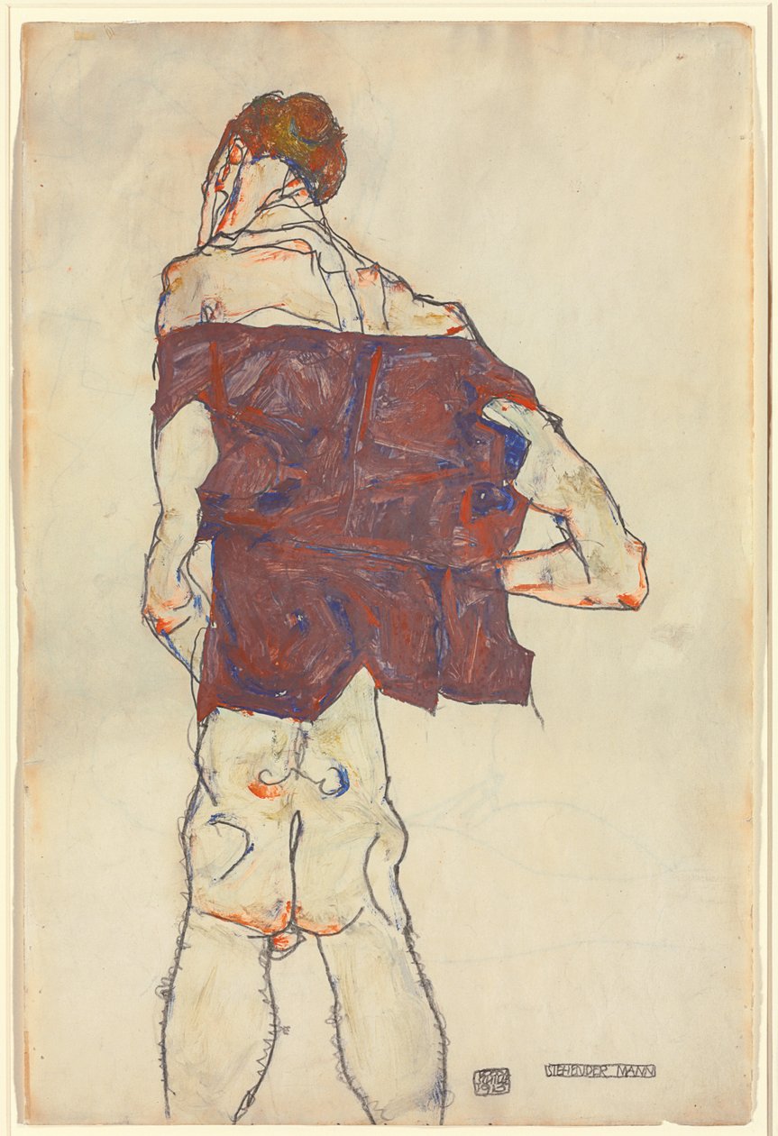 Stojący mężczyzna autorstwa Egon Schiele