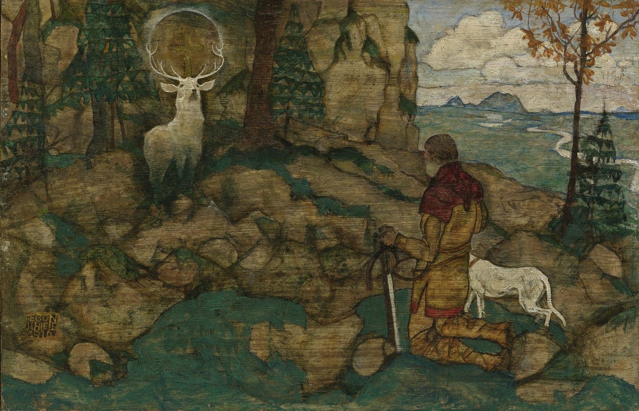 Wizja św. Huberta, 1916 autorstwa Egon Schiele