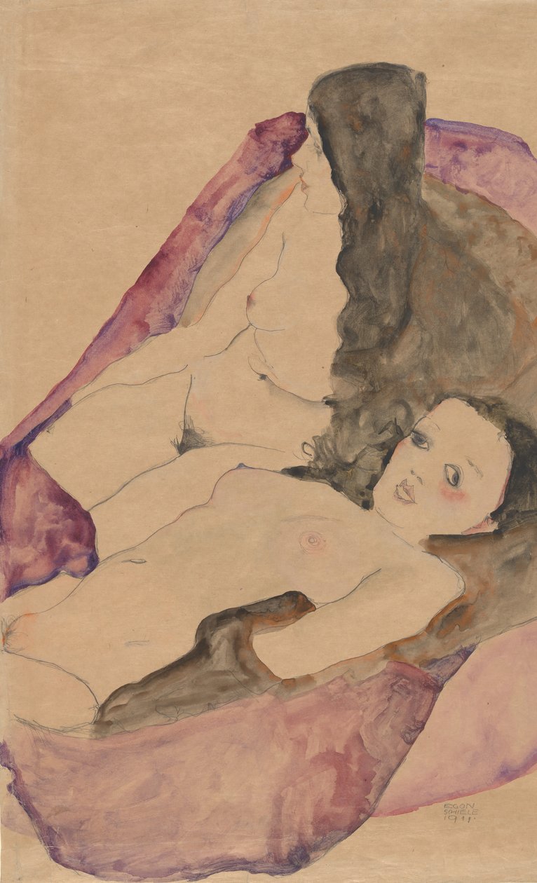 Dwa leżące akty, 1911. autorstwa Egon Schiele