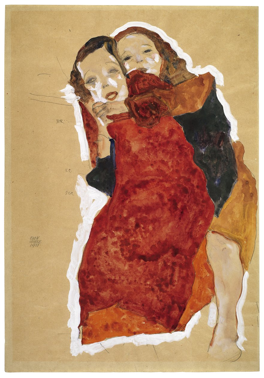Dwie dziewczyny par Schiele, Egon (1890-1918) autorstwa Egon Schiele