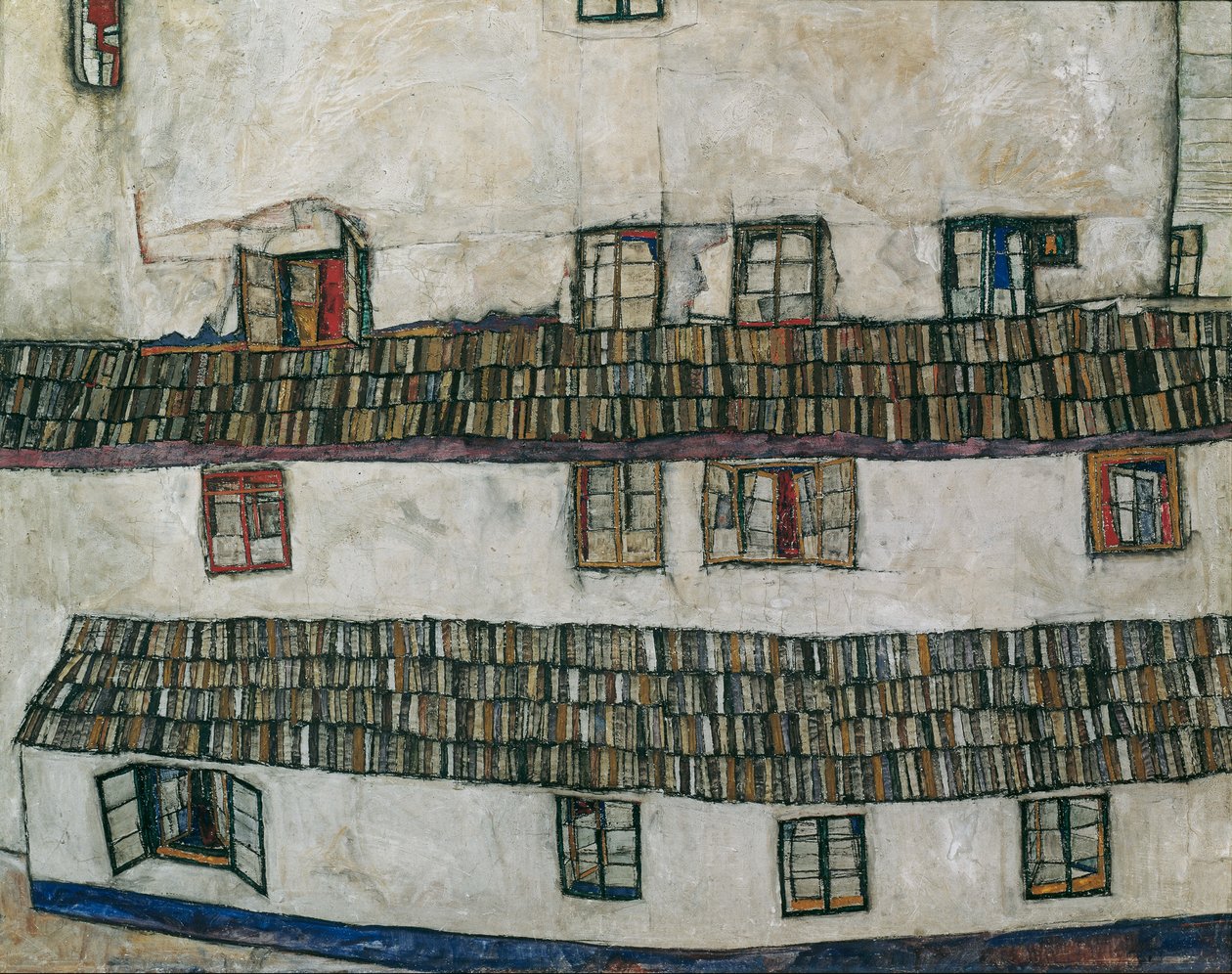 Fasada okienna domu, 1914. autorstwa Egon Schiele