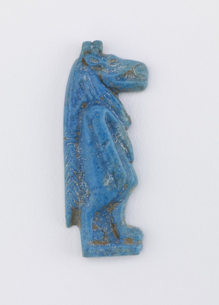Amulet: postać Thoureis, prawdopodobnie okres ptolemejski, 305-30 pne (glina) autorstwa Egyptian