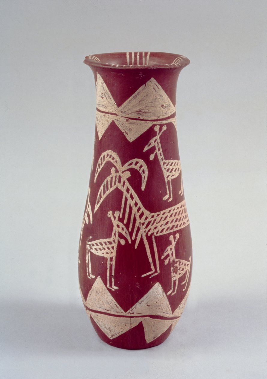Czara, okres Nagady ok. 4000-3100 pne (ceramika malowana) autorstwa Egyptian