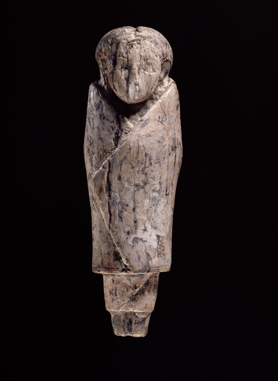 Statuetka kobiety z kości słoniowej (rzeźbiona kość słoniowa hipopotama) autorstwa Egyptian