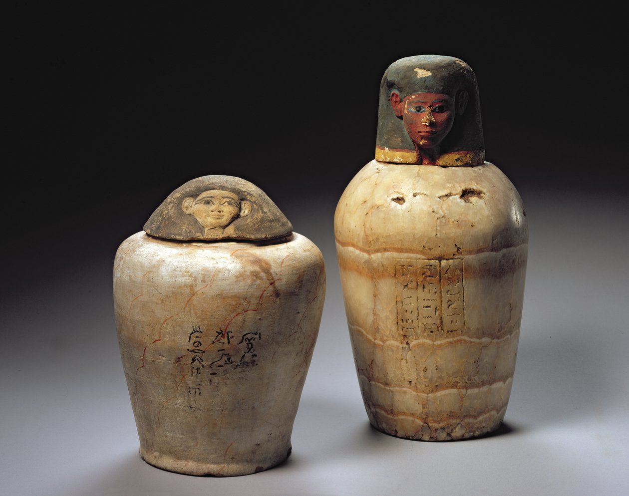 Dwa słoiki kanopskie autorstwa Egyptian